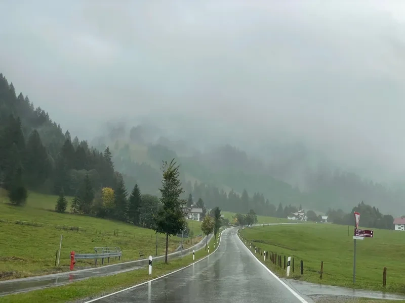 Allg&auml;u und Voralpenland bei Regen